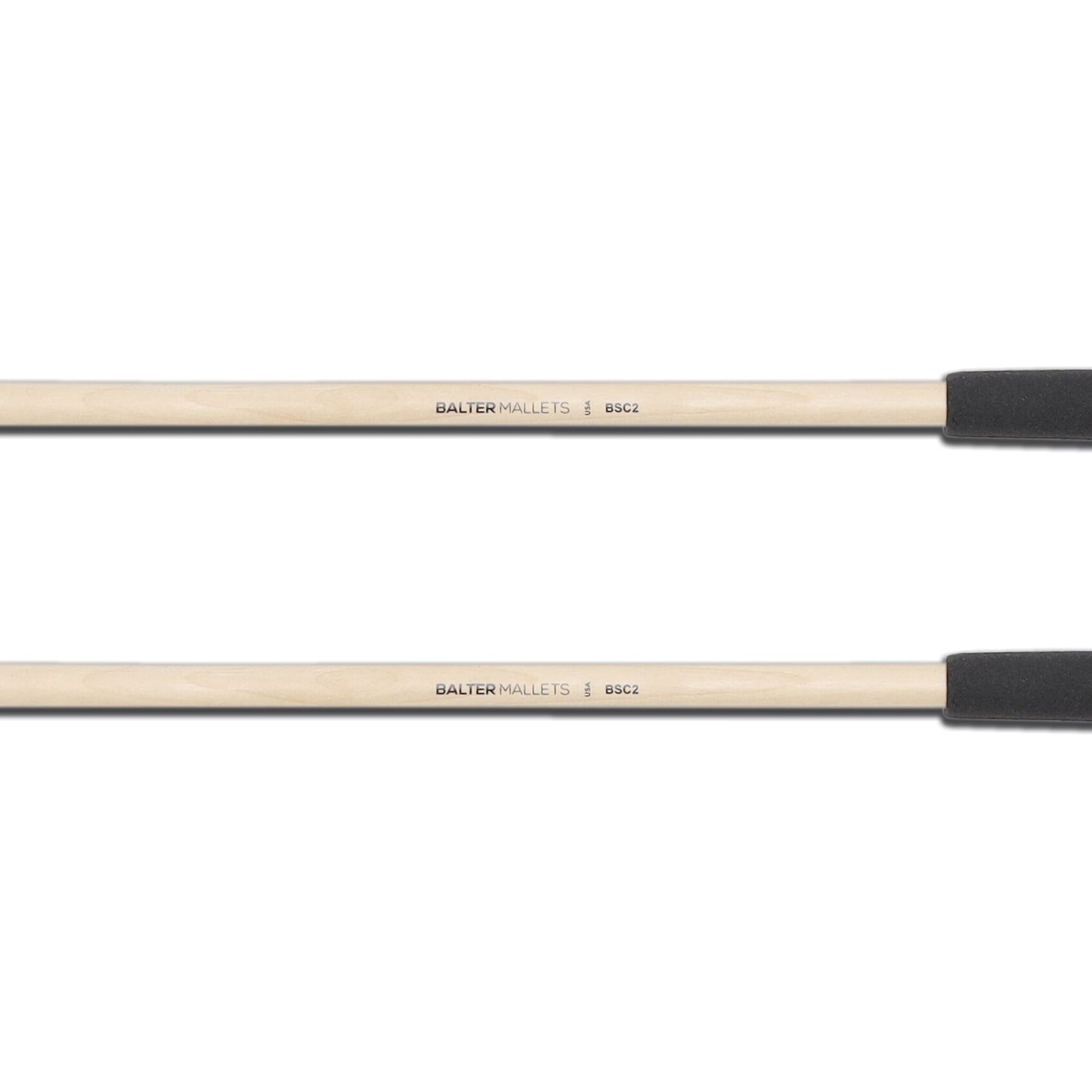 BSC2 -- Medium Soft, Black Yarn Mallets Cymbal Mallets