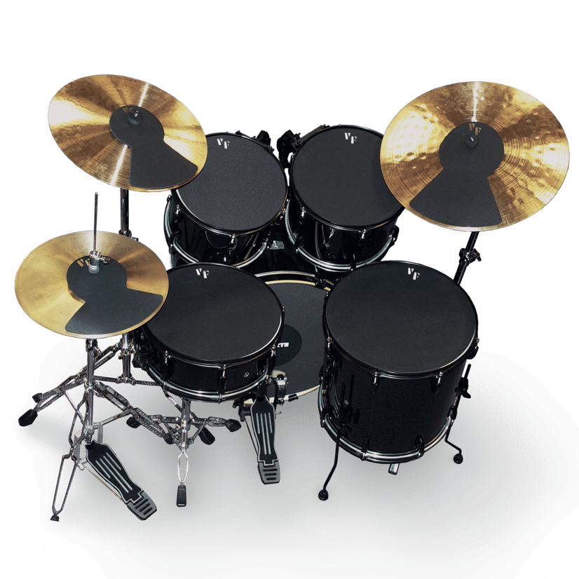 Drum & Cymbal Mute Prepack - 10", 12", 14" (2), 22", HiHat and Cymbals (2)